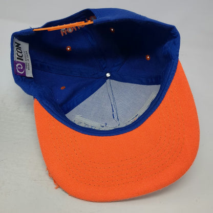 Icon Sports 5 Panel Blue Orange Houston Texas Space City Hat Snapback One Size
