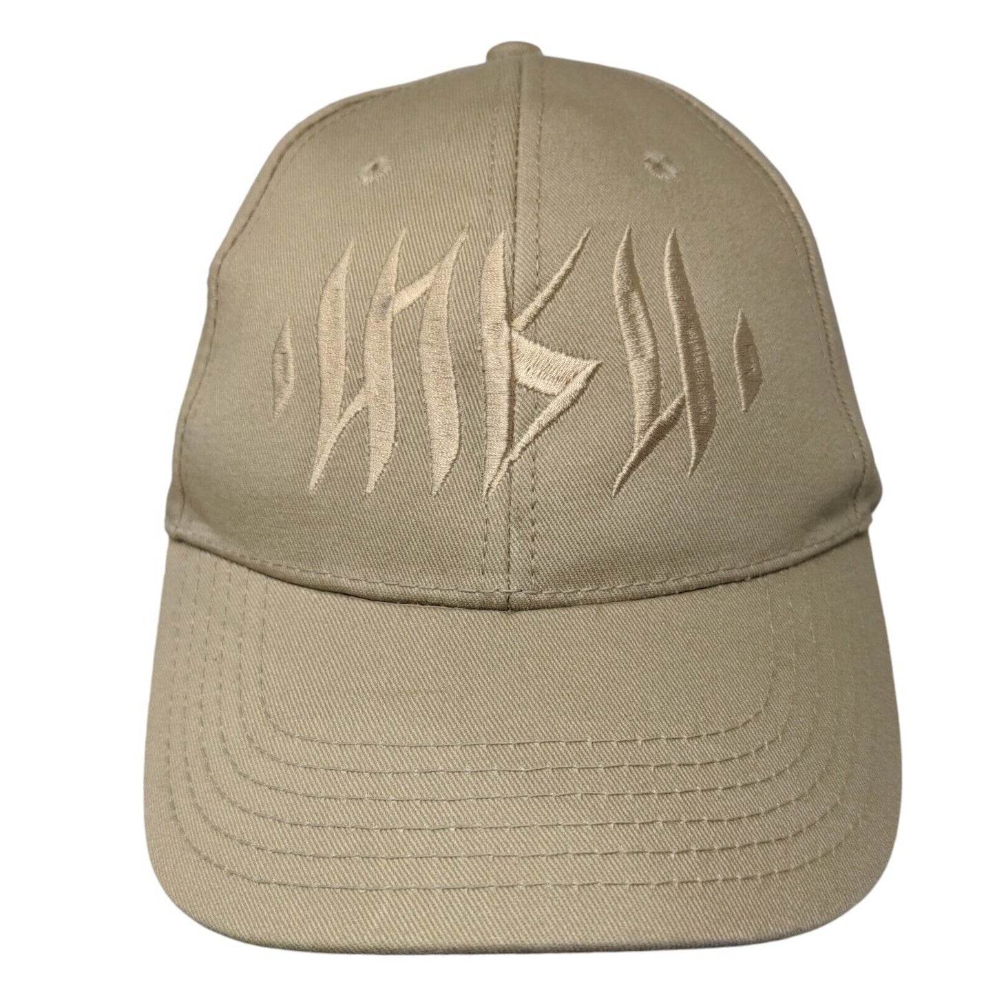 Unbranded Slideback Hat Tan OSFM Embroidered Adjustable Vent Holes