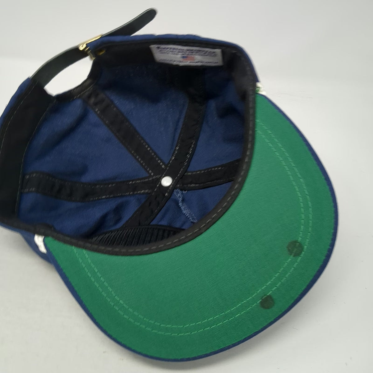 Farm Bureau Insurance 5 Panel Blue Hat One Size Rope Cord Slideback USA Made