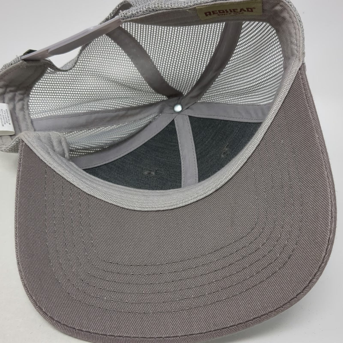 RedHead Trucker Hat Gray One Size Mesh Snapback Structured Logo Patch Hunting