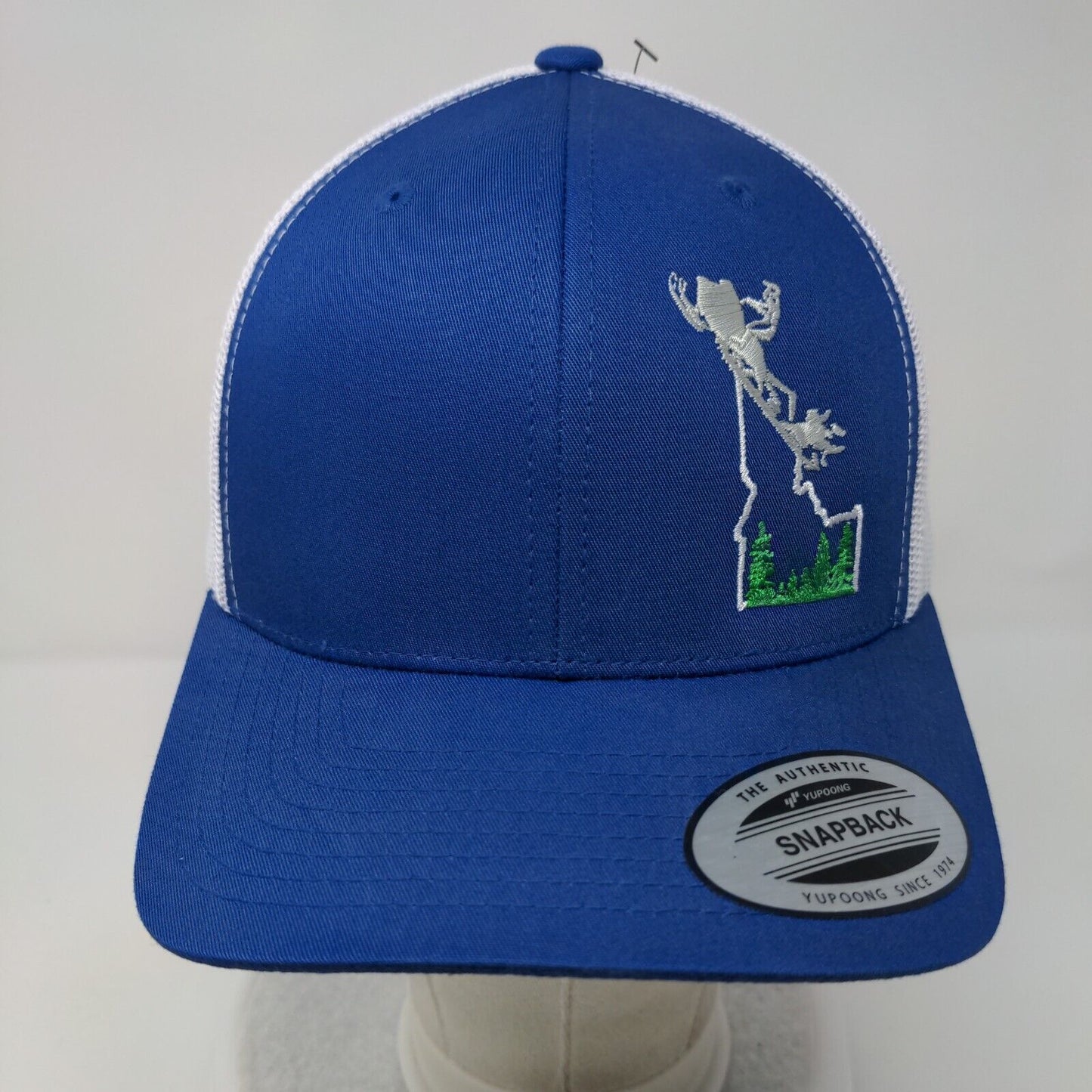 Idaho Snapback Mesh Back Trucker Hat Blue OSFA The Classics Yupoong