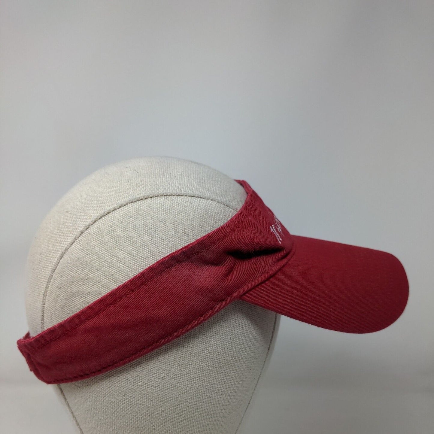 Whipa Snapa Charters Strapback Sun Visor Hat Red One Size Port & Company