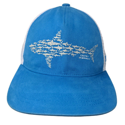Costa Ocearch Snapback Trucker Hat Blue One Size Adjustable Mesh Back 6 Panel