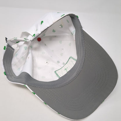 Paddy Wagon Irish Pub Est 1996 Strapback Hat White OS Adjustable Clover Imperial