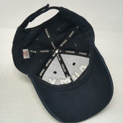 Rothco Baseball Cap Black One Size Strapback Embroidered Army Military Logo Hat