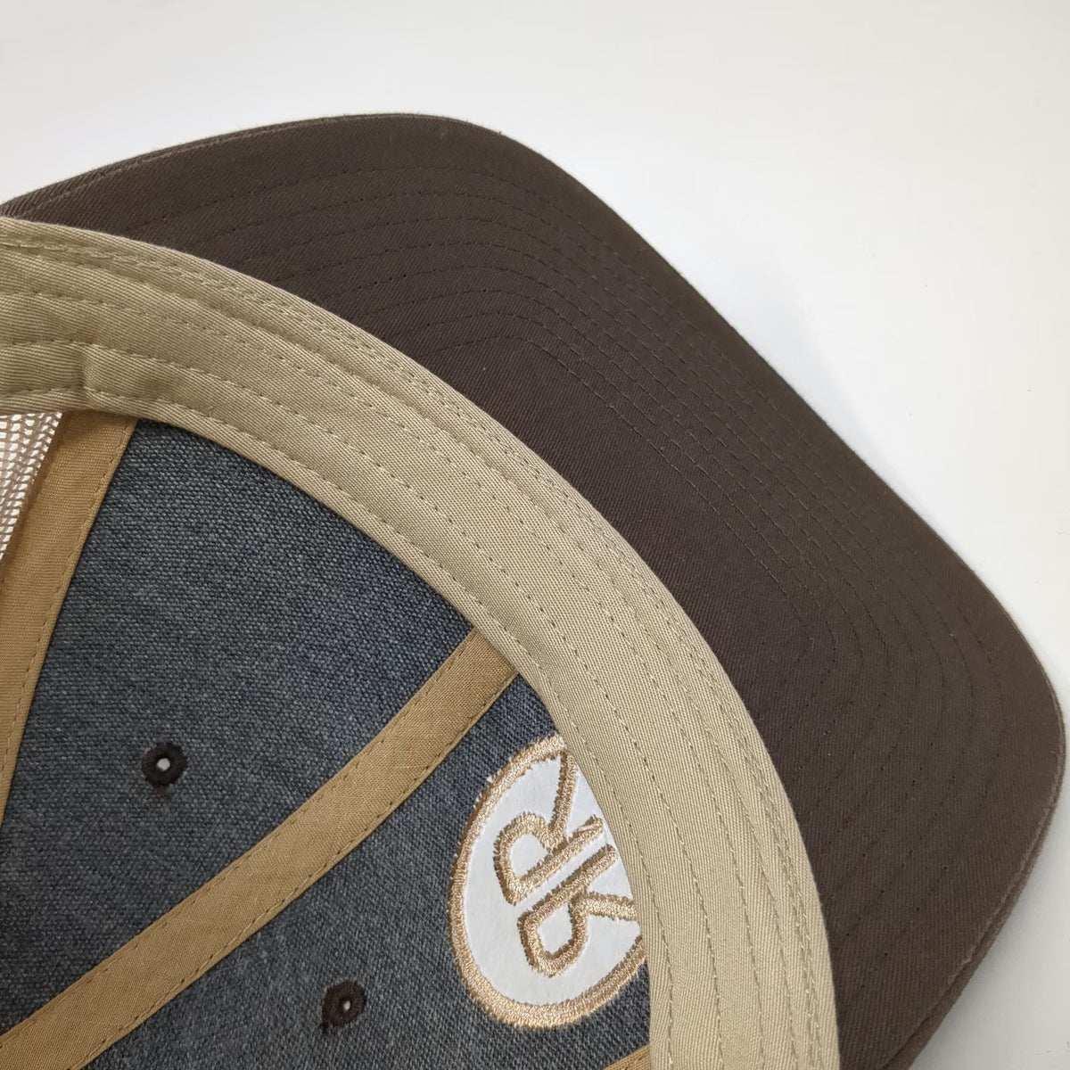 Richardson Trucker Hat Brown L Snapback Double R Ranch Mesh Back Curved Brim