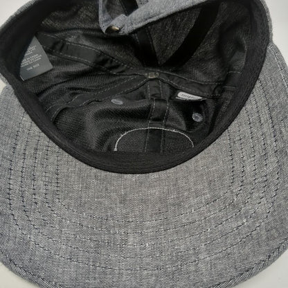 Eddie Bauer Gray Baseball Cap One Size Slideback Outdoor Patch Linen Blend Hat
