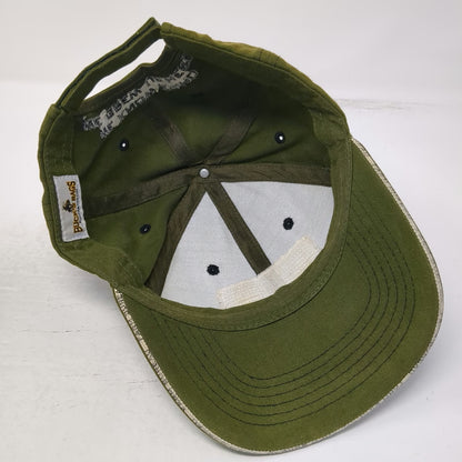 Buck's Bags Baseball Cap Green One Size Farm Bureau Idaho Leather Patch Logo Hat