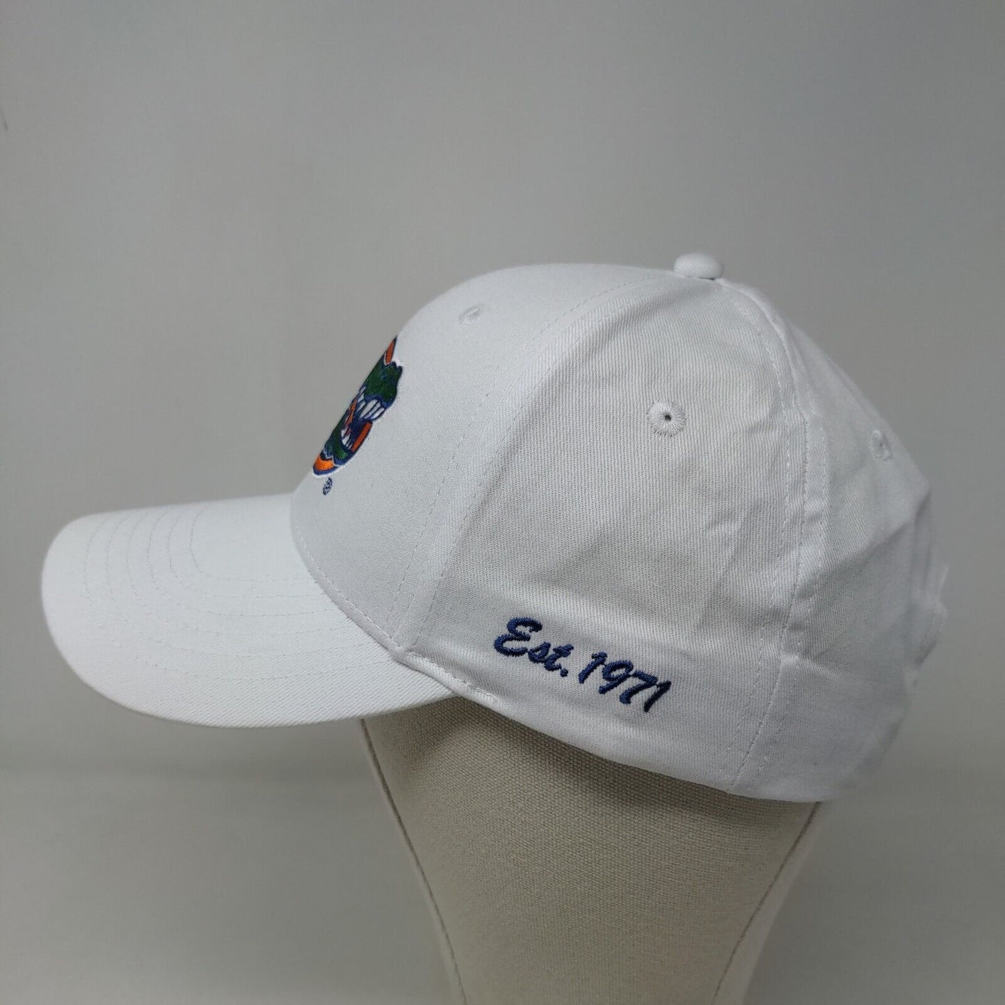 Unbranded Men's Slideback Hat White Florida Gators Embroidered Logo 100% Cotton