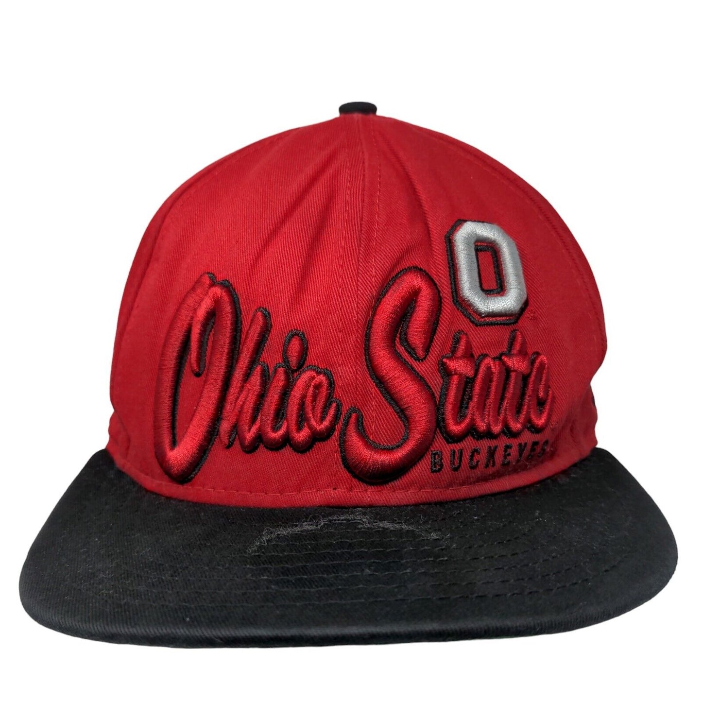 New Era Men's Snapback 9Fifty Hat Red Size M/L Embroidered Ohio State Buckeyes