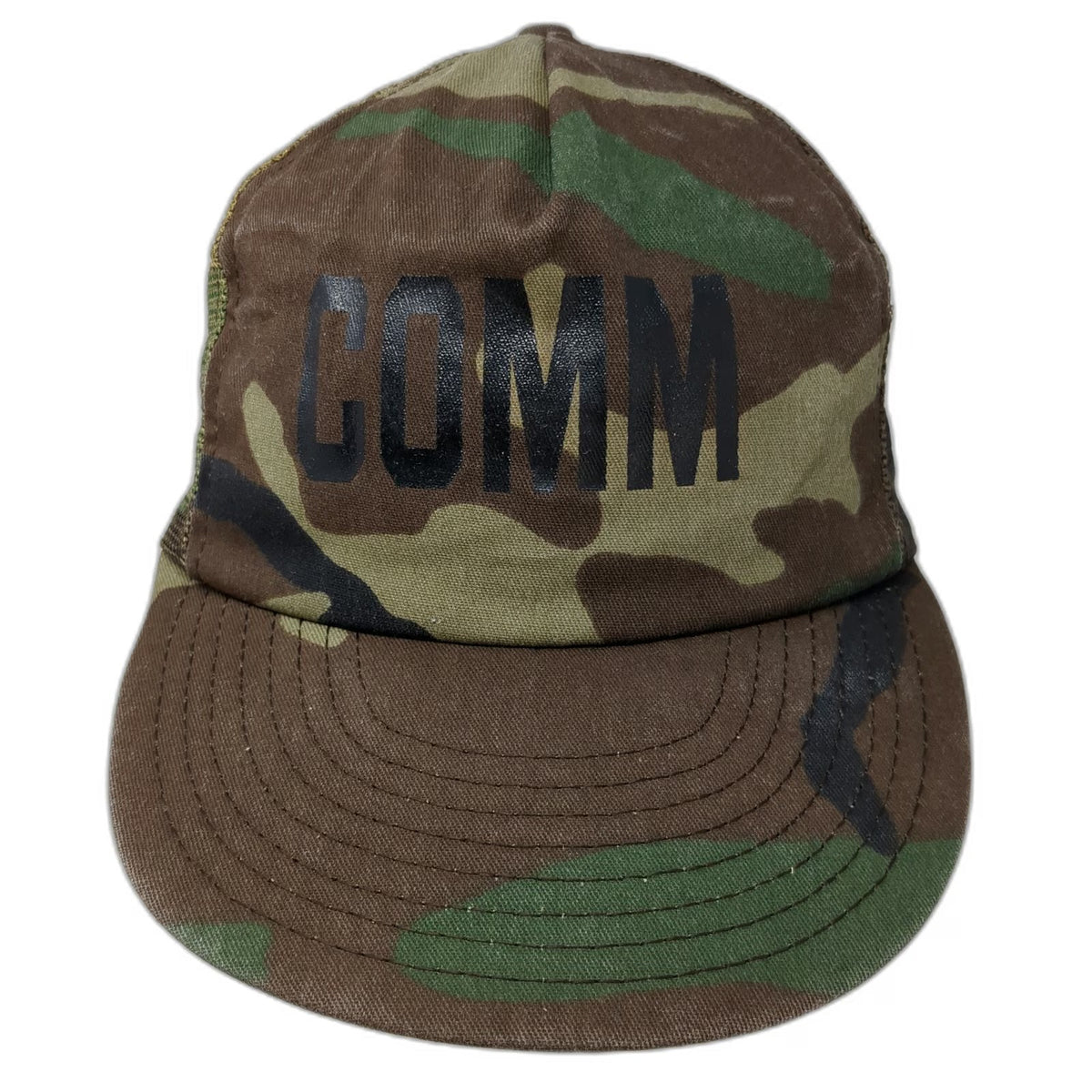 Paramount Trucker Hat Brown Camo COMM Mesh Snapback Made USA Woodland Vintage