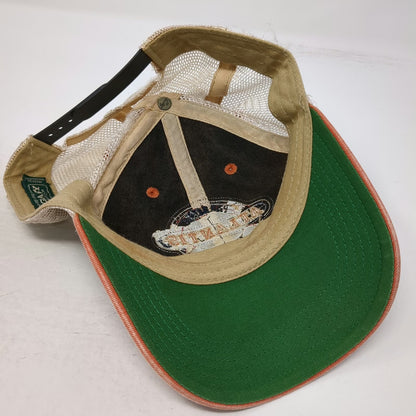 Legacy Trucker Hat Black Orange One Size Atlantis Paradise Island Patch Mesh