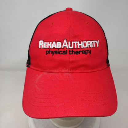 Rehab Authority Physical Therapy Snapback Trucker Hat Red One Size Cap America