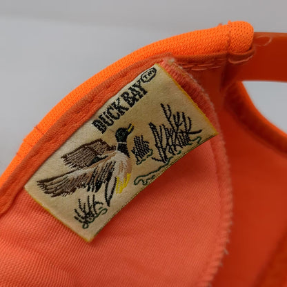 Buck Bay Orange Trucker Hat Dog Pointer Embroidered Hat Ear Flaps Vintage Foam