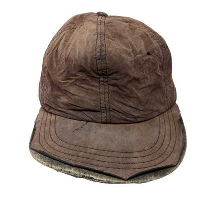 Unbranded Fitted Hat Brown One Size Lightweight Distressed Solid Blank