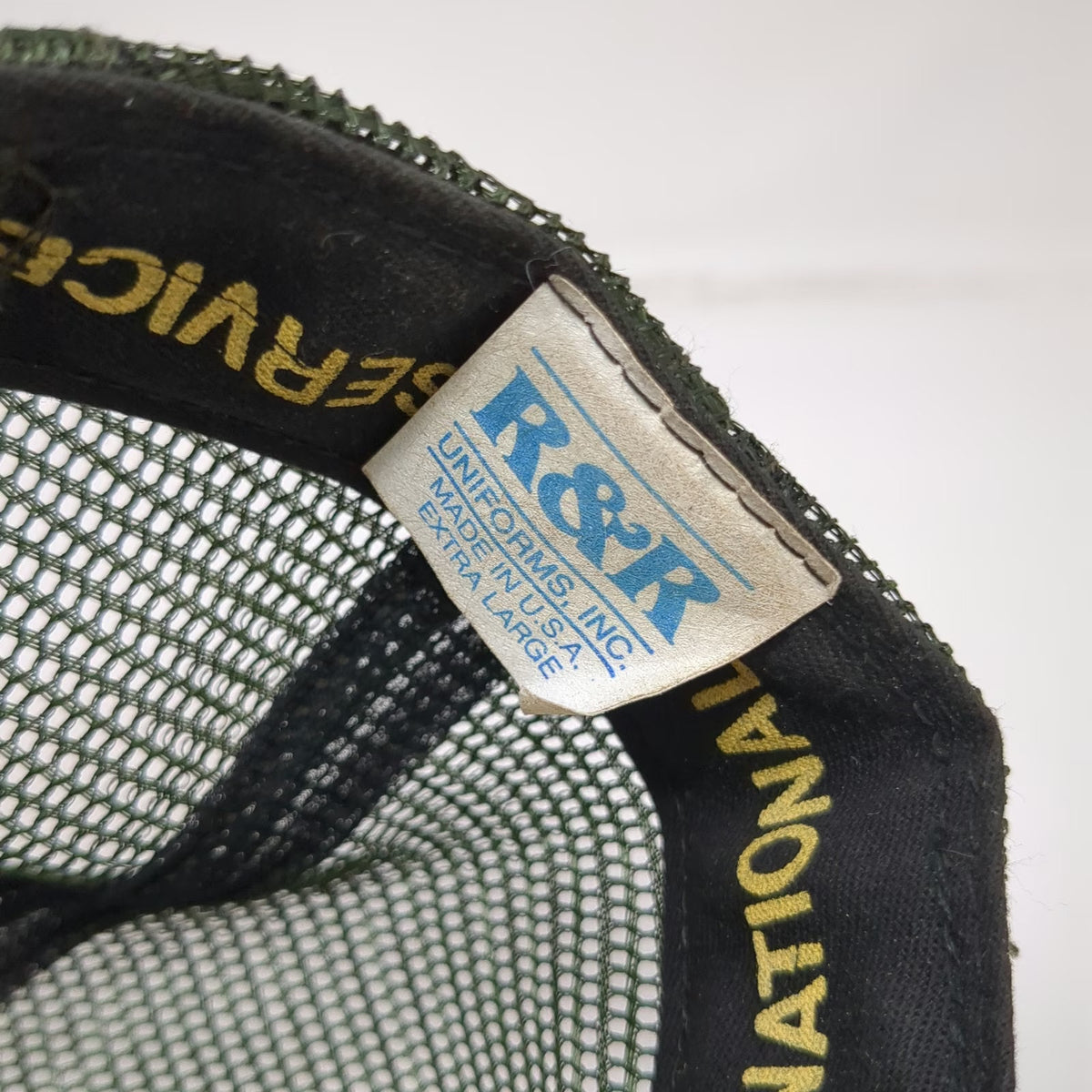 R&R Uniform Trucker Hat Green XL National Park Service Mesh Snapback USA Vintage