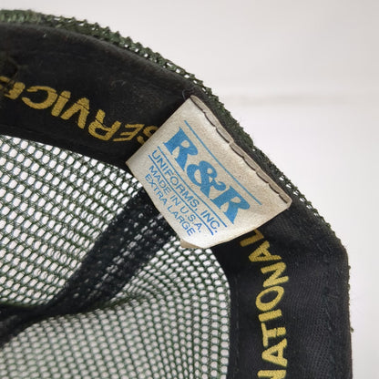 R&R Uniform Trucker Hat Green XL National Park Service Mesh Snapback USA Vintage