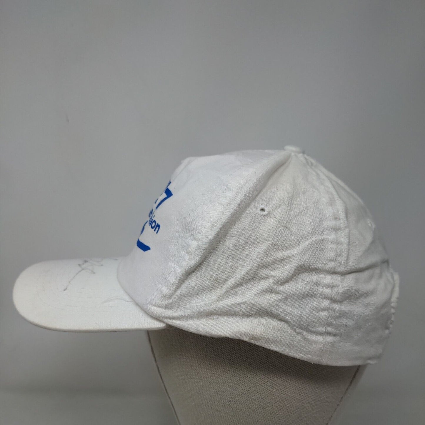 GTE Federal Credit Union Snapback Hat White OSFA Adjustable Vented Holes Cotton