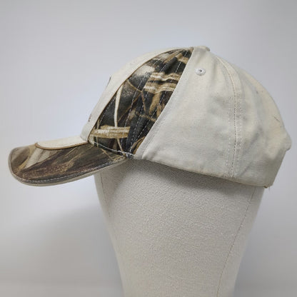 John Deere Baseball Cap Beige Camo One Size Strapback Embroidered Logo Hat