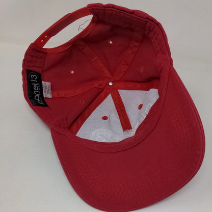 Planet 13 Las Vegas Snapback Hat Red One Size Adjustable Embroidered 6 Panel