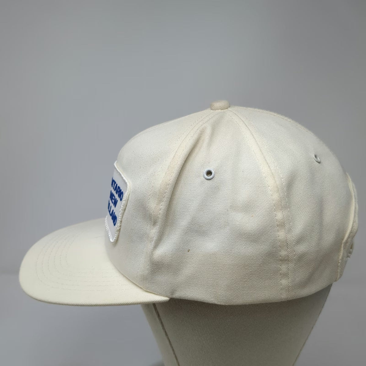 Snapback White One Size Ontario New Holland Agriculture Tractor Logo Patch Hat