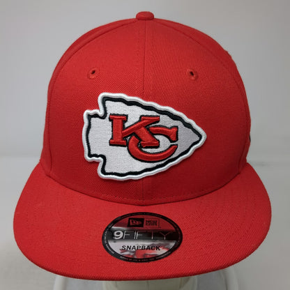 Kansas City Chiefs NFL New Era Snapback Hat Red One Size Flat Brim Arrowhead