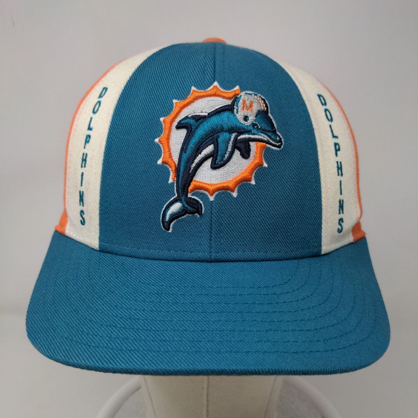 Reebok NFL Men's Fitted Hat Multicolor Size 7 1/4 Embroidered Miami Dolphins