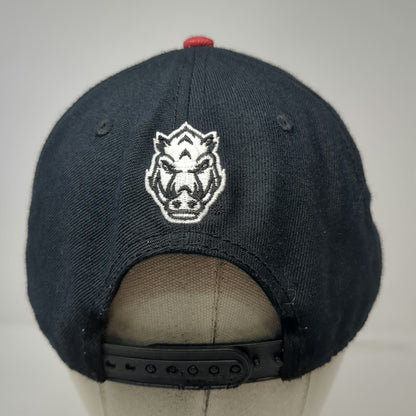 Arkansas Razorbacks NCAA Top of the World Snapback Hat Black Red One Size Plaid