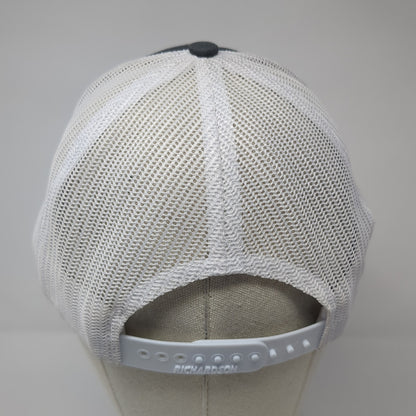 Richardson Snapback Trucker Hat Gray One Size Adjustable Embroidered Mesh Back