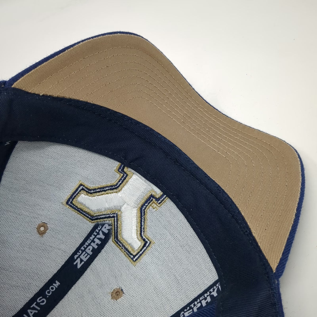 BYU Cougars NCAA Zephyr Baseball Cap Blue 7 1/2 Wool Blend Fitted White Gold Hat