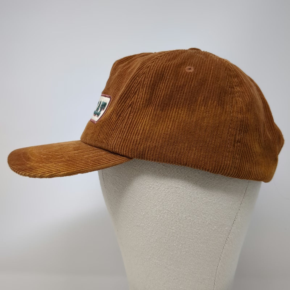 Topgolf 5 Panel Brown One Size Corduroy Slideback Golf Hat Cotton Logo Patch