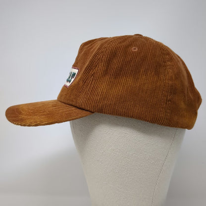 Topgolf 5 Panel Brown One Size Corduroy Slideback Golf Hat Cotton Logo Patch