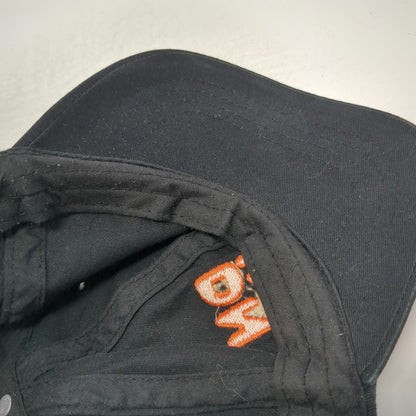 Dunkin' Baseball Cap Black One Size DNKN Embroidered Logo Pink Tab Strapback Hat