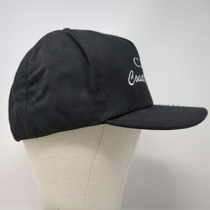 Stylemaster Hat 5 Panel Black One Size Snapback CDS Coast Script Logo Flat Brim
