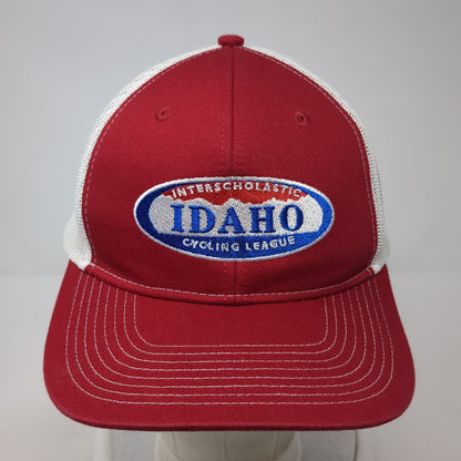 Interscholastic Idaho Cycling League Trucker Hat Red One Size Mesh Back