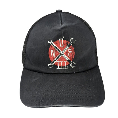 Cross Wrench Snapback Mesh Back Trucker Hat Black One Size Adjustable
