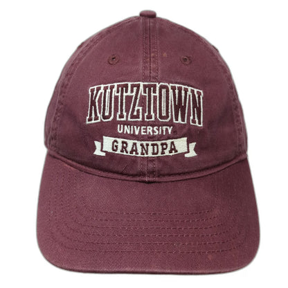 Legacy Baseball Cap Red One Size Kutztown University Grandpa Strapback Hat
