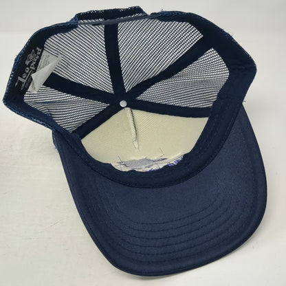 Leo Pard MG Imports Peas Automotivas Trucker Hat Blue One Size Mesh Snapback