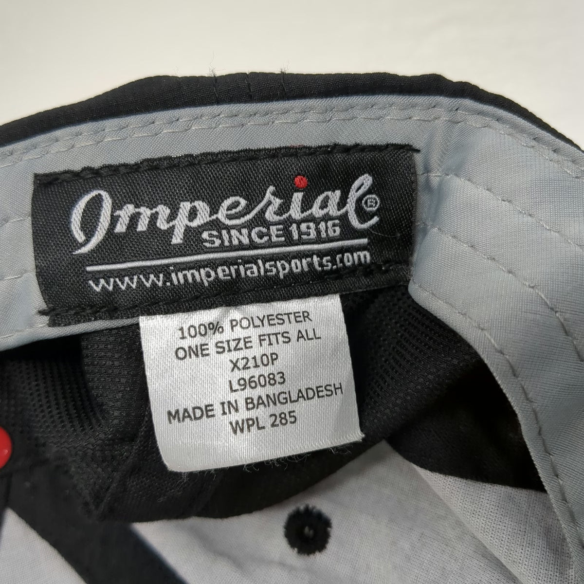 Imperial Baseball Cap Black OSFM ESSMC East Suburban Sports Medicine Hat UPF 50+