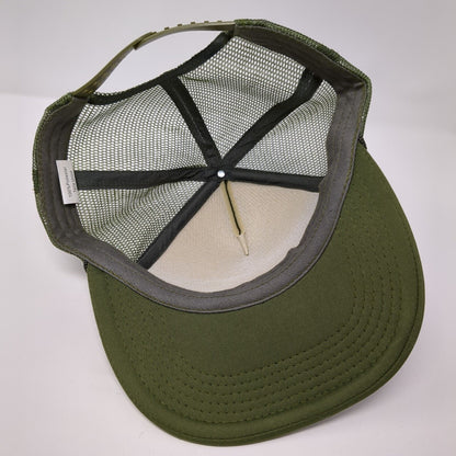CORE Snapback Trucker Hat Green One Size Adjustable Mesh Back Rope Polyester