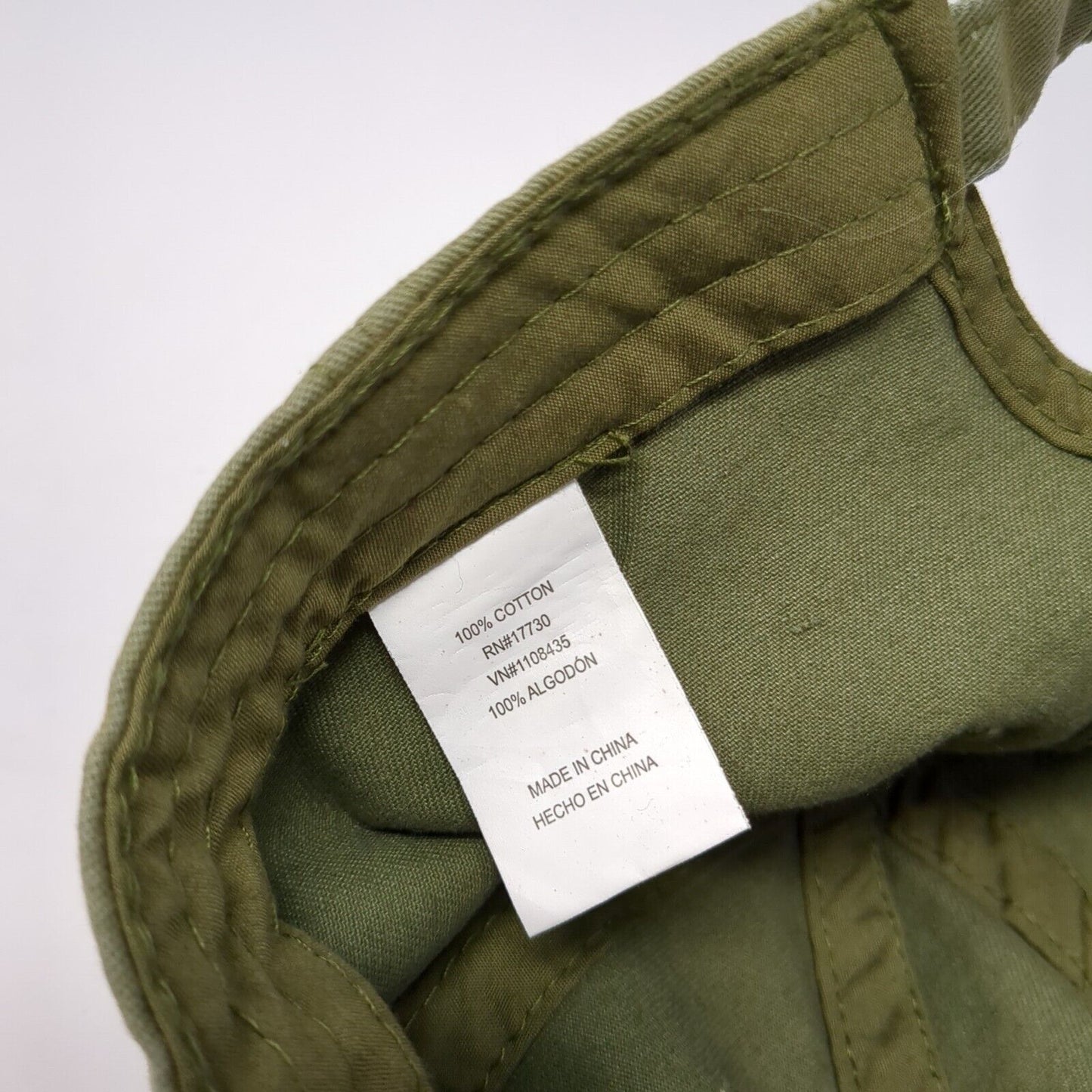 Unbranded Slideback Hat Green One Size Adjustable Blank 6 Panel Outdoor