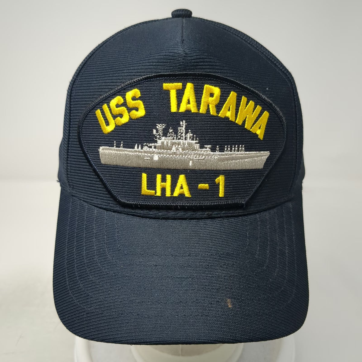 Military Best 5 Panel Blue One Size Hat USS Tarawa LHA-1 Ship Snapback Mesh Back
