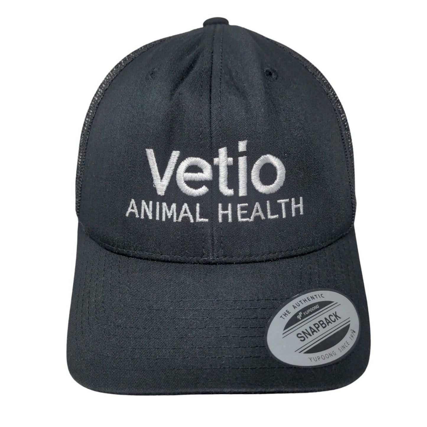 Vetio Animal Health Snapback Mesh Back Trucker Hat Black One Size Yupoong