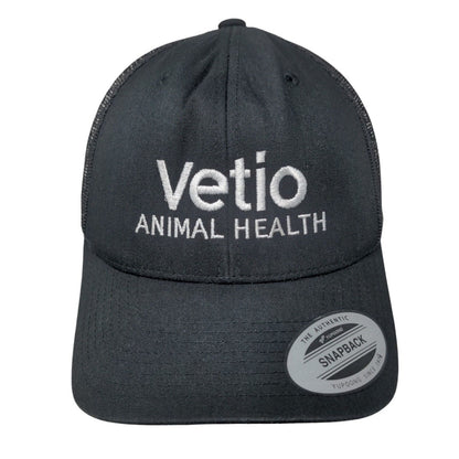 Vetio Animal Health Snapback Mesh Back Trucker Hat Black One Size Yupoong