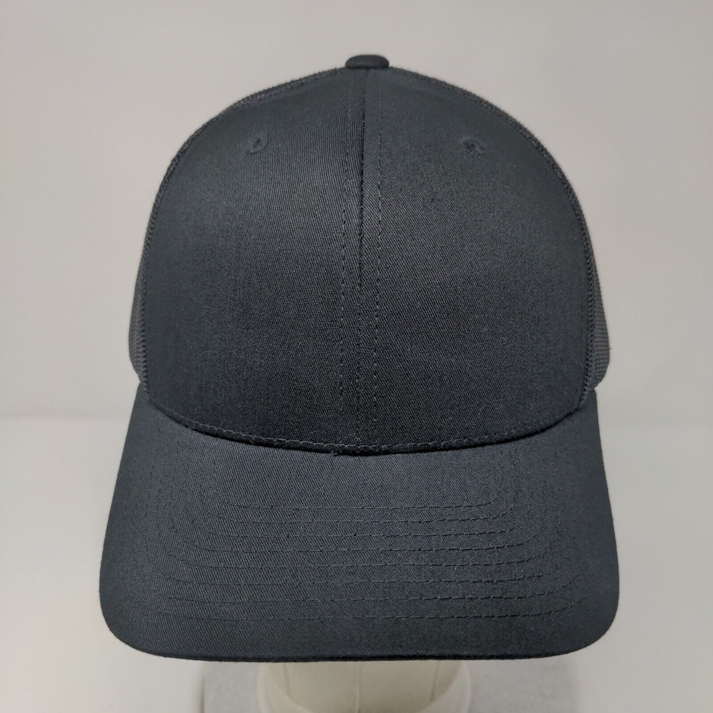 The Classics Yupoong Snapback Trucker Hat Black OSFA Mesh Back Blank