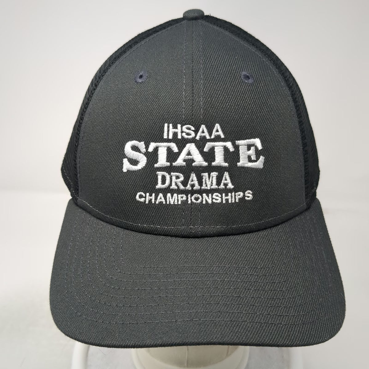 New Era IHSAA State Drama Championships Gray Trucker Hat One Size Mesh Snapback