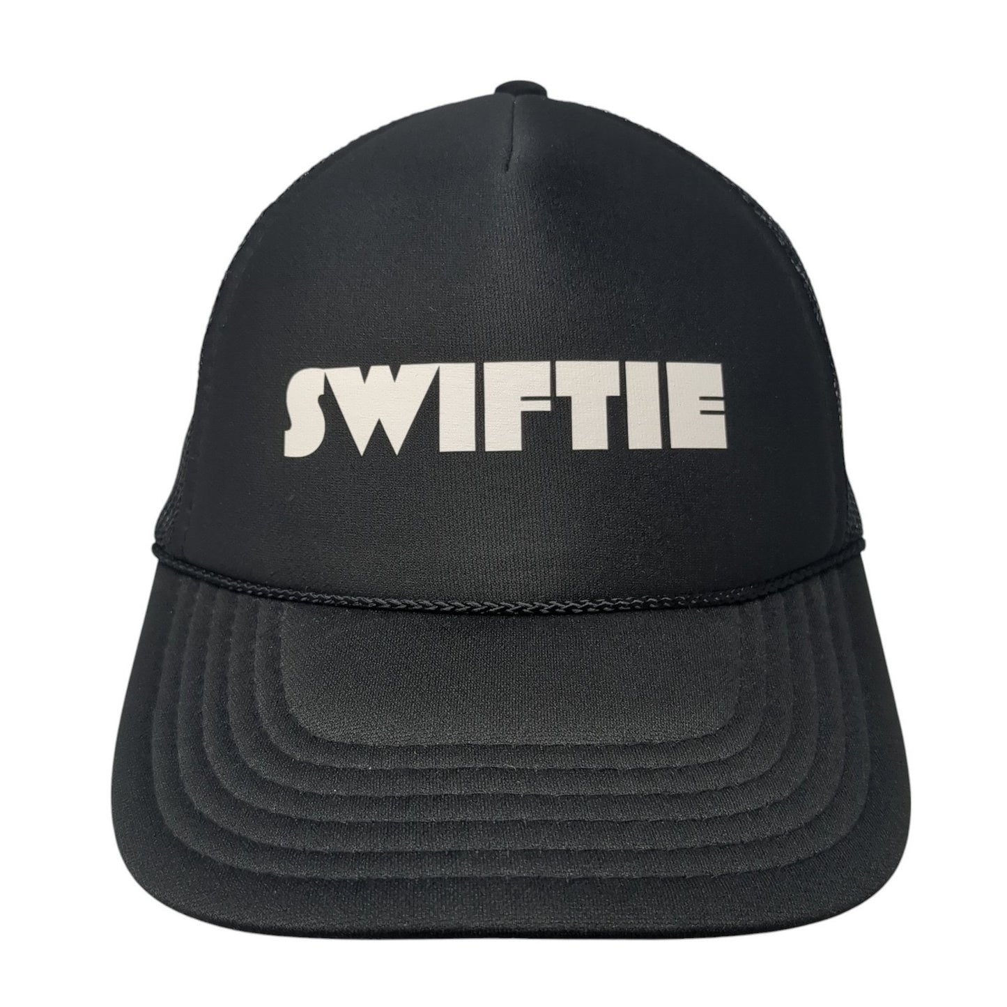 Swiftie Snapback Trucker Hat Black One Size Adjustable Mesh Back 6 Panel Otto
