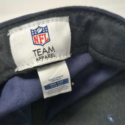 New England Patriots NFL Team Apparel Blue One Size Strapback Cap Hat Gray Brim
