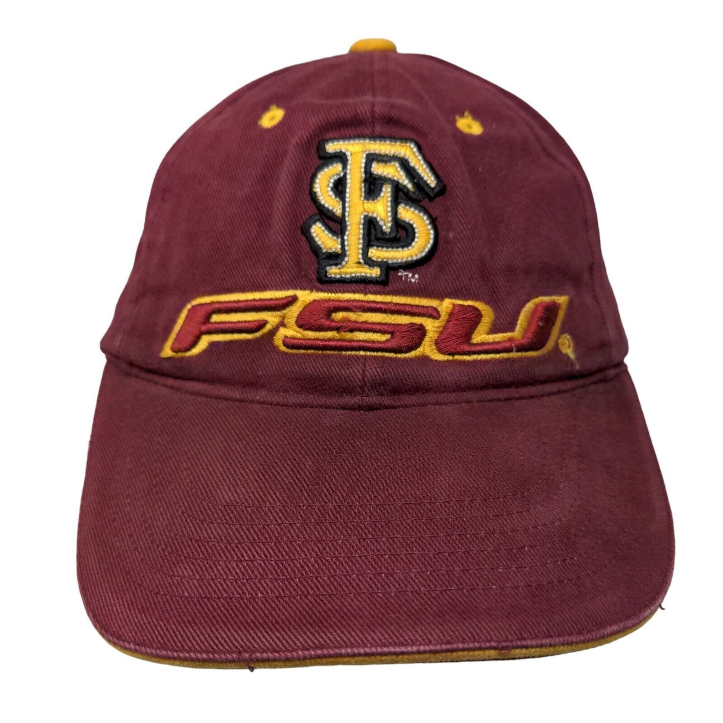 FSU Florida State University Strapback Hat Red Embroidered Logo Adjustable NCAA