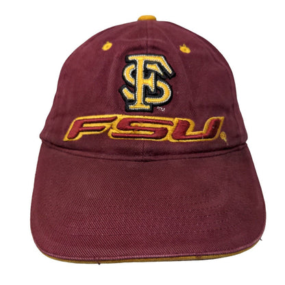 FSU Florida State University Strapback Hat Red Embroidered Logo Adjustable NCAA